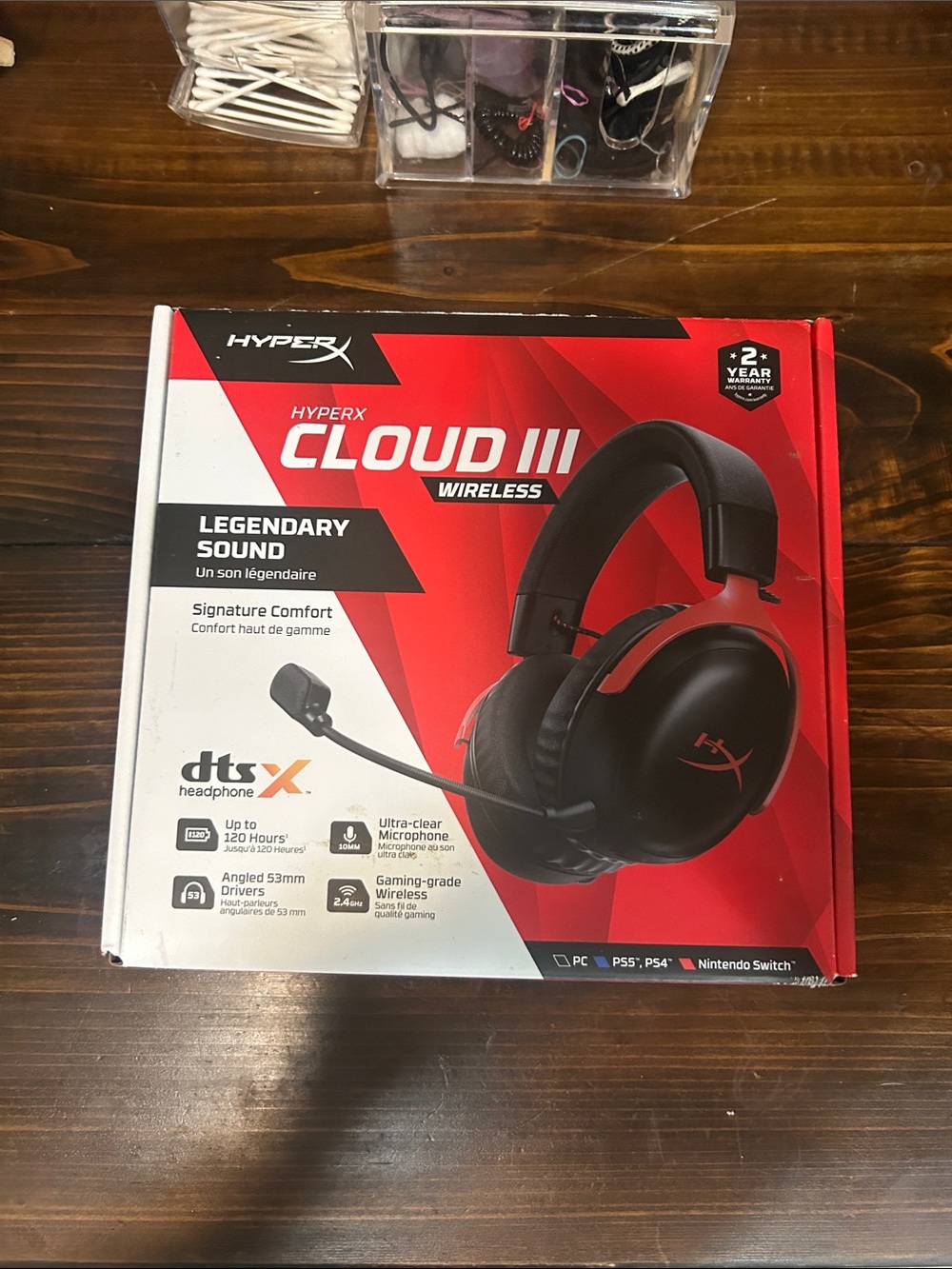 HyperX Cloud III Wireless Gaming Headset - Black/Red
